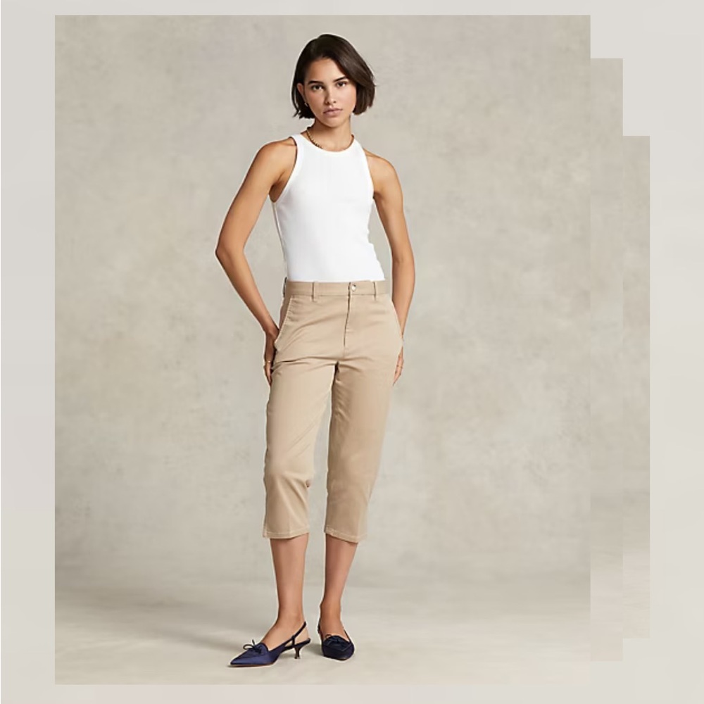 NWOT Authenticated Polo Women’s Cropped Chinos: Size 4